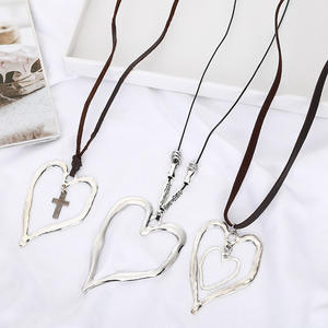 Yeni Trend Vintage Tarzı Moda Ayarlanabilir Kalp Uçlu Uzun Süveter Kolye Kadınlar İçin Günlük Takı Aksesuarları - Product Image 1