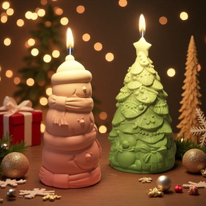 Christmas Snowman Tree Silicone Mold DIY Craft Plaster Mold For Holiday Decorations - Product Image 1