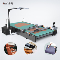 Machine de découpe automatique à double efficacité AOL 3235 pour tissu en fourrure PU, cuir, couteau
