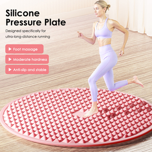 Shiatsu Board Oval Silicone Double-sided Can Be <b>Stepped</b> Jogging in Situ Running Special Oversized Foot Massage Mat - Product Image 3