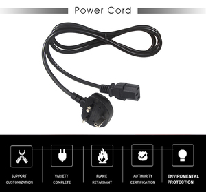 Cable de alimentación de cobre de 3 pines para secador de pelo, enchufe hembra para <span class=keywords><strong>Monitor</strong></span> de ordenador, PC, portátil, UK, IEC C13 - Product Image 6