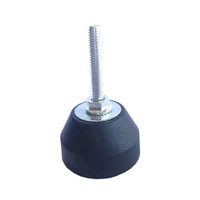 Pied de meuble robuste antichoc en caoutchouc et métal, diamètre 40 mm, M8x60, pied de nivellement fixe pour armoires, design industriel