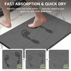 Alfombra de Baño Moderna Súper Absorbente Antideslizante, Alfombra de Baño de Tierra de Diatomeas Personalizada con Diseño Contemporáneo - Product Image 3