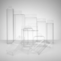 Emballage cadeau transparent personnalisé, étanche, pliable, boîte de présentation transparente, boîte carrée en PVC transparent