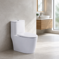 WC moderne monobloc en céramique à poser au sol, à chasse siphonique, économie d'eau, pour salle de bain et toilettes - Vente en gros