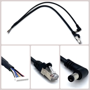 Kabel POE kustom RJ45 ke DC terisolasi PVC untuk aplikasi elektronik - Product Image 2
