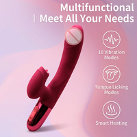 TMM 10-Gang Zungen-Vibrator Wasserdichter Silikon G-Punkt & Klitoris-Stimulator Erwachsenen-Sexspielzeug für Frauen