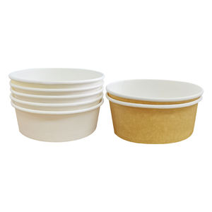 The factory directly sells disposable eco-friendly biodegradable paper salad bowl with lid - Product Image 2