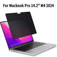 Écran de confidentialité de qualité supérieure LX Tech Grade AAA, matériau PET souple, anti-espionnage, épaisseur 0,25 mm, MacBook Pro 14,2 pouces (2021-2024 M1/M2/M4), ordinateur portable 360