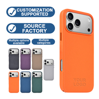 Coques de téléphone portable en cuir PU de style professionnel, personnalisables, anti-traces de doigts, magnétiques, compatibles avec la charge sans fil et antichoc, pour la vente en gros