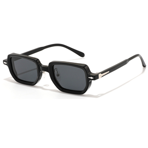 Square Full Rim Sunglasses Solid Black <b>Frame</b> Polycarbonate Lens Anti-Uv Protection Unisex Adult - Product Image 1