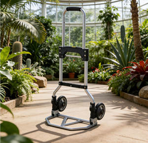 अनुकूलन योग्य औद्योगिक एल्यूमीनियम मिश्र धातु मंच दो-पहिया व्हीलबारो 50 किलोग्राम क्षमता आसान डोंगक्न ब्रांड - Product Image 5