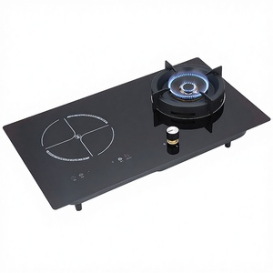 Table de cuisson combinée à induction et <span class=keywords><strong>gaz</strong></span> microcristalline à commande tactile, encastrable ou sur table, économe en énergie A+ - Product Image 3