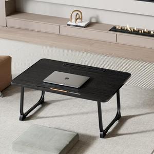 Modern Small <strong>Foldable</strong> MDF Computer <strong>Desk</strong> Portable Adjustable Laptop Stand Wooden Bed <strong>Table</strong> for Home Office School for Small - Product Image 1