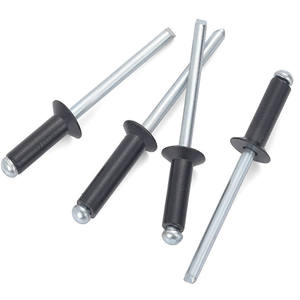 مسامير برشام ألومنيوم مفتوحة الطرف 1/8 بوصة × 1/<span class=keywords><strong>2</strong></span> بوصة، مطلية بالأنودة السوداء، 3.<span class=keywords><strong>2</strong></span> × 12.7 مم - Product Image 2