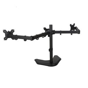 Stock Triple 3 Monitor Stand Extendable <b>Desk</b> Clamp with Three Arms for Mounting Multiple Monitors - Product Image 2