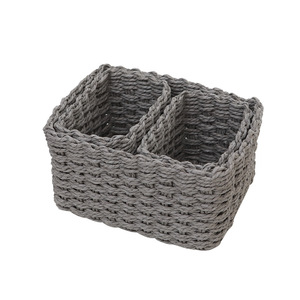 Handgemachte umwelt freundliche Vorrats behälter Natural Grass Rope Woven Recta ngle Organizer <span class=keywords><strong>Bins</strong></span> Home Decor Stoff korb - Product Image 1