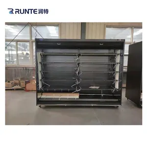 Rune prezzo di fabbrica supermercato commerciale multi deck air curtain display verticale vetrina refrigeratore aperto per formaggio