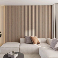 Panneau mural et de plafond en MDF avec placage bois, flexible, moderne, insonorisant et décoratif pour la maison