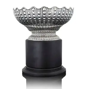 Trofeo de metal de lata pura, trofeo de resina grande de fundición de plata
