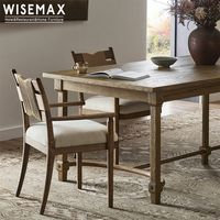 WISEMAX FURNITURE Chaise de salle à manger moderne et minimaliste en bois de frêne Chaise de restaurant à grand dossier avec coussin doux
