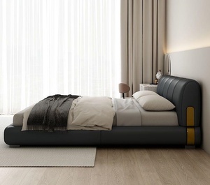 Letto Matrimoniale Moderno Imbottito in Ecopelle di Lusso, Struttura Letto Queen Size per Camera da Letto, Vendita all'Ingrosso - Product Image 4