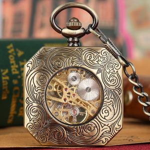 <span class=keywords><strong>Montre</strong></span> de poche vintage steampunk <span class=keywords><strong>à</strong></span> remontage manuel de forme octogonale, <span class=keywords><strong>montre</strong></span> mécanique <span class=keywords><strong>à</strong></span> remontoir avec chaîne, cadeau unique pour <span class=keywords><strong>homme</strong></span> - Product Image 4