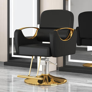 Fauteuil de Barbier Moderne Réglable de Luxe en Cuir Synthétique Mobilier de Salon Construction en Acier Inoxydable Rotation à 360 Degrés - Product Image 6