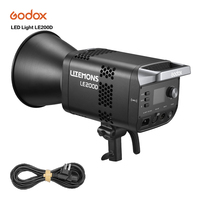 Nouvelle lampe LED Godox LITEMONS LE200D de couleur blanche, éclairage vidéo COB pour la photographie, les vidéos courtes, le cinéma et le streaming en direct