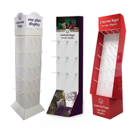 Support d'affichage en carton pliable personnalisé avec crochet au sol pour l'affichage de dessins animés de sacs à main ou de supports en carton