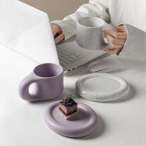 Trianglelyi — tasse à café en céramique, style nordique, ins, tasse et soucoupe, créative et idée, en céramique - Product Image 5