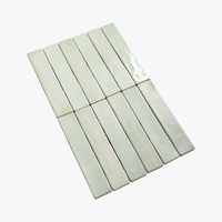 Carreaux muraux en porcelaine émaillée faits à la main de style français, épaisseur 9 mm, 48x235 mm, antidérapants, résistants à l'usure, couleur unie, faciles à nettoyer