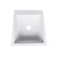 Évier de cuisine composite blanc quartz Oumeiga matériau résistant à l'abrasion pour un seul intestin