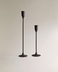 Porte-bougie en laiton fait main avec incrustations bleues et rouges, décoration artistique pour la maison, bougeoir en acier inoxydable - Product Image 2