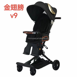 Fabricant automatique pliant haute poussette de bébé de paysage, nouveau modèle de poussette de transport amovible - Product Image 2