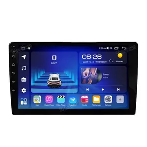 Rádio universal Android para carro de 9 polegadas, reprodutor multimídia de DVD para carro com função CarPlay e navegação GPS, estéreo personalizado com tela sensível ao toque
