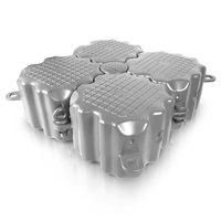 Vente Chaude Quai Flottant pour Bateaux Ponton Robuste Installation Simple Sports Nautiques Extérieurs