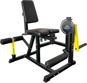 Máquina de treino de pernas para academia tipo banco e rack com halteres, equipamento de treinamento de força para fitness feito de placa durável