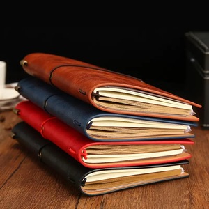 B5 <span class=keywords><strong>A6</strong></span> Cuadernos de cuero de negocios disponibles Diario Forrado en blanco Impreso Hojas sueltas Carpeta de 6 anillas Planificador para regalos de diario - Product Image 5