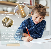 Panneau de notes LED clair pour réfrigérateur, panneau acrylique effaçable à sec