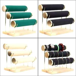 Expositor <span class=keywords><strong>de</strong></span> Pulseras en Forma <span class=keywords><strong>de</strong></span> T Personalizado <span class=keywords><strong>de</strong></span> 3 Niveles, Soporte Desmontable para <span class=keywords><strong>Joyas</strong></span>, <span class=keywords><strong>Organizador</strong></span> <span class=keywords><strong>de</strong></span> Relojes y Brazaletes - Product Image 2
