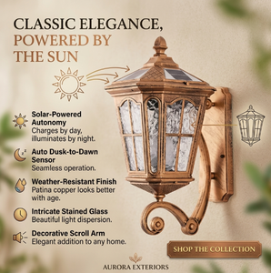 Lampada Solare <span class=keywords><strong>da</strong></span> Parete IP65 Impermeabile in Alluminio Stile Retrò per <span class=keywords><strong>Giardino</strong></span>, Villa, Esterno, Balcone e Cancello - Product Image 4