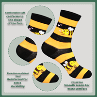 SANZHIRUI Chaussettes décontractées amusantes à motifs floraux d'hiver, style anime, pour hommes et femmes, en coton coloré, pour le quotidien, motif Simpsons