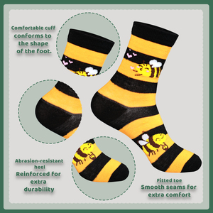 SANZHIRUI Calzini Divertenti Floreali Invernali Anime Casual Ins da Uomo e Donna, Calzini Morbidi in Cotone Colorati per Tutti i Giorni, Stile Simpsons - Product Image 5