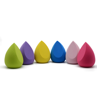Azqsd — éponge de maquillage en microfibre, lot de couleurs, douces, en forme de goutte d'eau, outils de cosmétique, mixeur, avec Logo personnalisé
