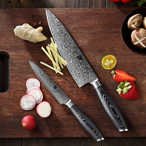 <strong>Sharp</strong> Damascus Steel Kitchen Chef Utility <strong>Knife</strong> <strong>Set</strong> with Pakka Wood Handle Custom - Product Image 2