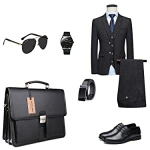 Maletín <span class=keywords><strong>de</strong></span> Cuero PU para Hombre, Estilo Clásico, Maletín <span class=keywords><strong>de</strong></span> Negocios, Bolsa <span class=keywords><strong>de</strong></span> Mensajero, Maletín <span class=keywords><strong>de</strong></span> Abogado, Bolsa para Portátil <span class=keywords><strong>de</strong></span> Negocios para Hombre - Product Image 5