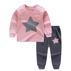 Pyjamas pour enfants en coton à manches longues automne 2019 avec boutons - Product Image 3