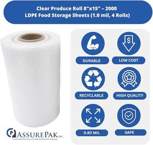ม้วนถุงพลาสติก LDPE เกรดอาหาร ปิดผนึกสามด้าน ปิดผนึกด้วยความร้อน สีขาว พิมพ์ออฟเซ็ต สำหรับใช้บรรจุอาหาร - Product Image 3