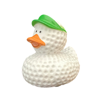 MCtoy Canard en caoutchouc PVC miniature de 2 pouces avec logo personnalisé, jouet de bain amusant pour bébé, flottant et sûr pour la baignoire, stimulant la cognition